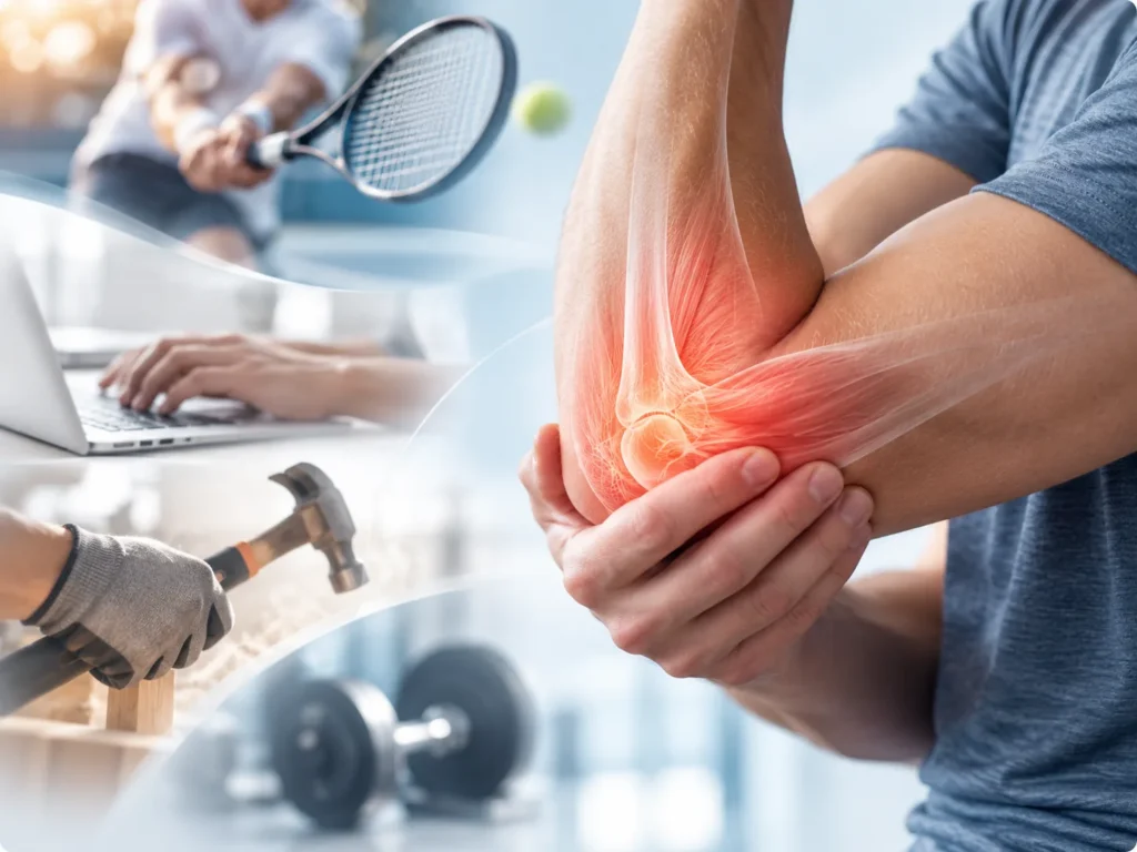 Przyczyny bólu łokcia — przeciążenie, sport i praca ręką